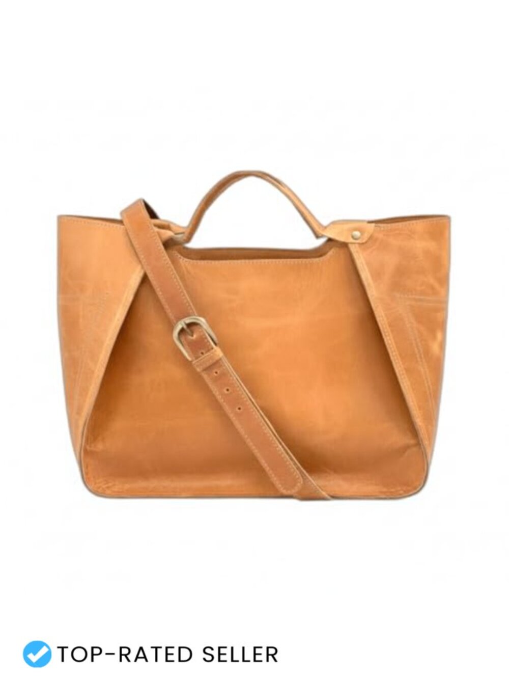 Genuine Leather Tote Bag for Women, Spacious Shoulder Handbag Work Travel